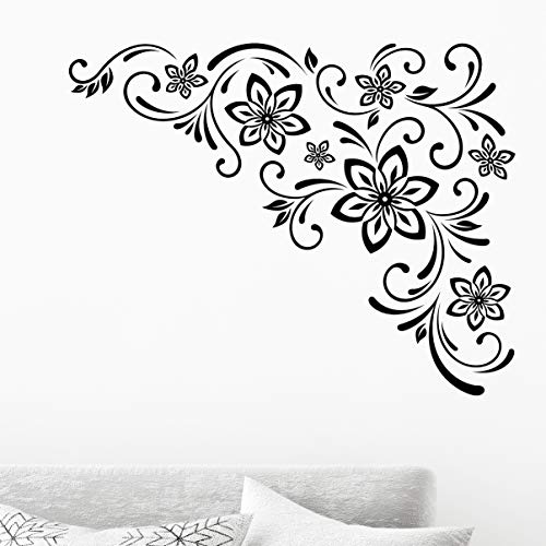 Wall4Stickers Flowers Wall Sticker Floral Ornament Bloom Wallpaper
