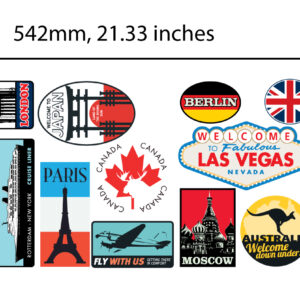 travel decals luggage stickers