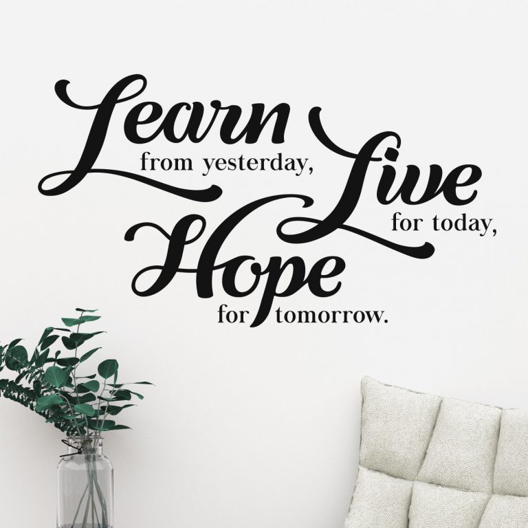 Learn Live Hope Wall Quote Home Wall Decor Vinyl Sticker Decal Mural Art Inspire