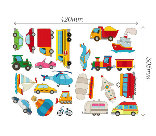 Cars-Transport-Learning-Wall-Stickers-Kids-Decals-Cartoon-Bus-Plane-Art-Games-263118867096